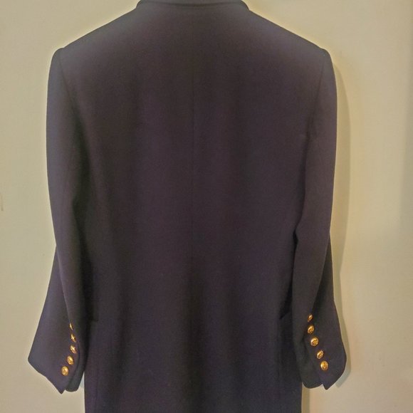 Vintage Escada by Margaretha Ley 100% Cashmere Navy Blazer Coat sz 36 s/m - Picture 2 of 3